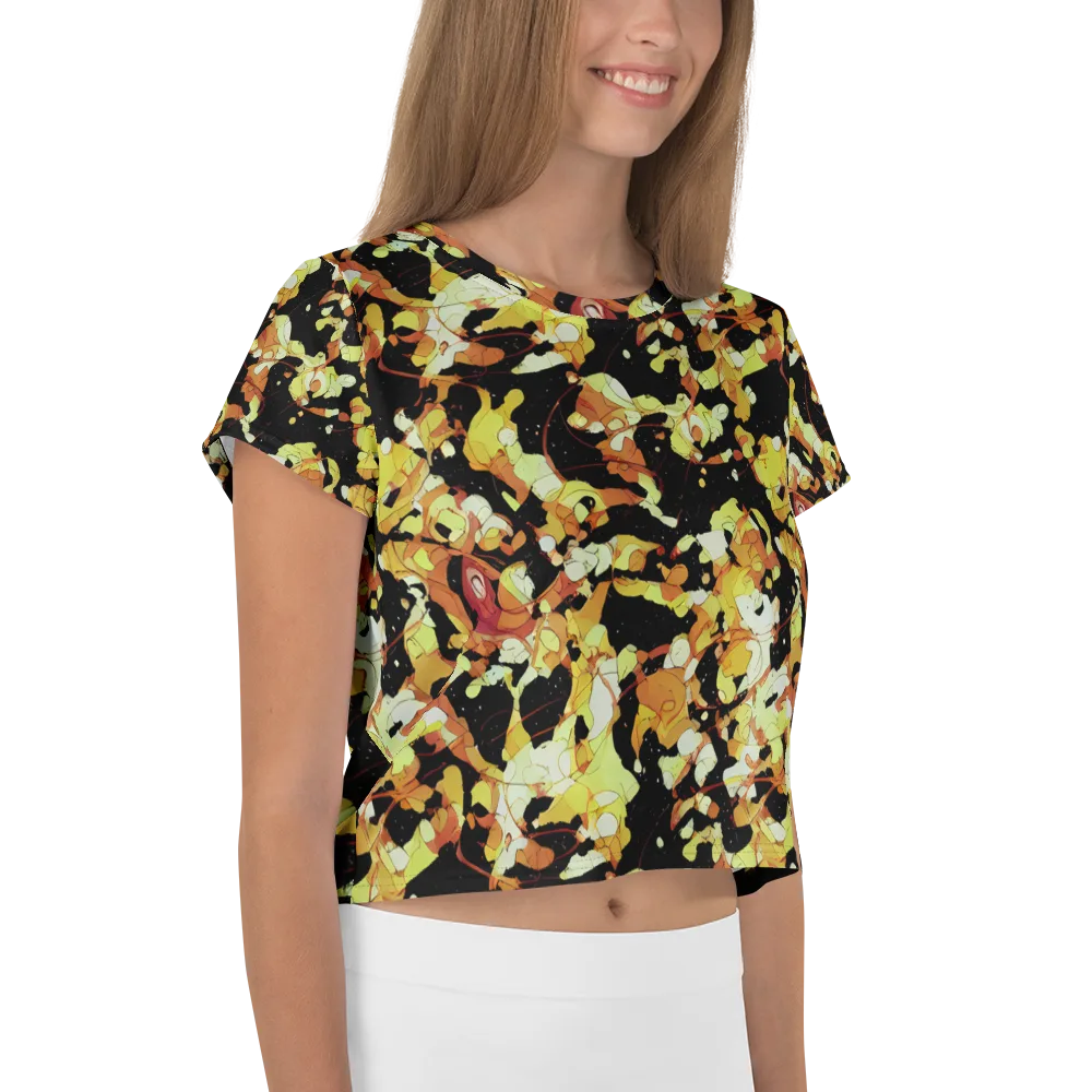 Saffron Orbit on Crop Tee — Right