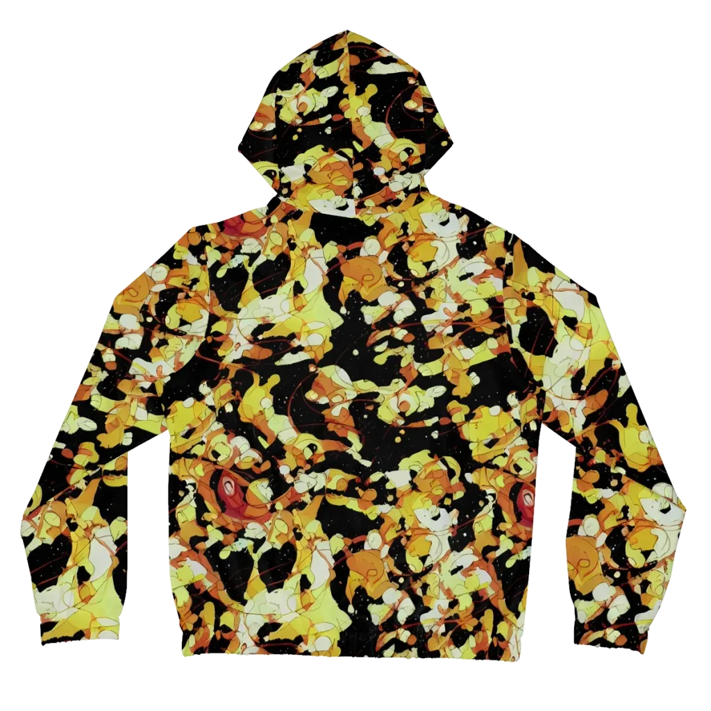 Saffron Orbit on Women's Full-Zip Hoodie — Back