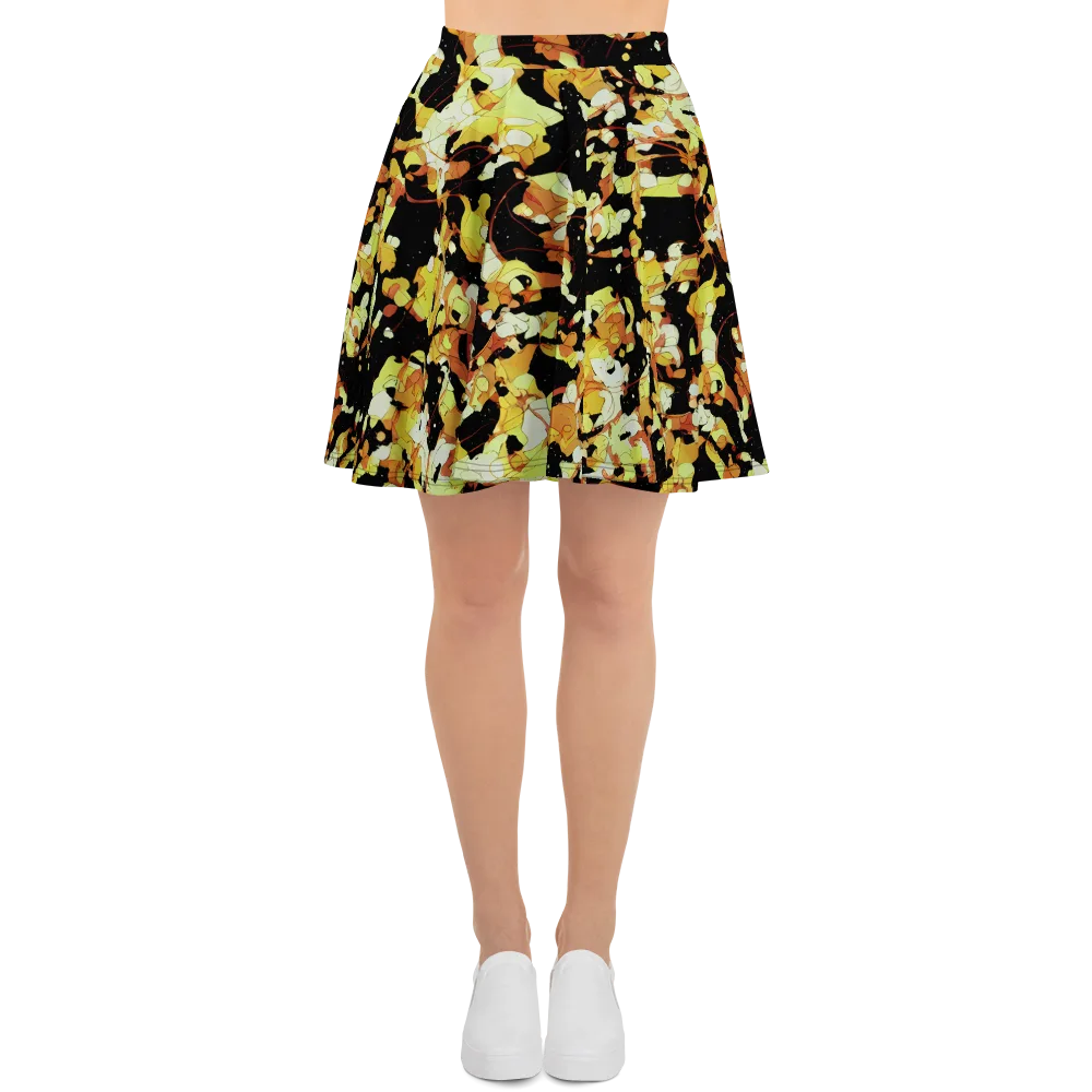 Saffron Orbit on Skater Skirt — Front