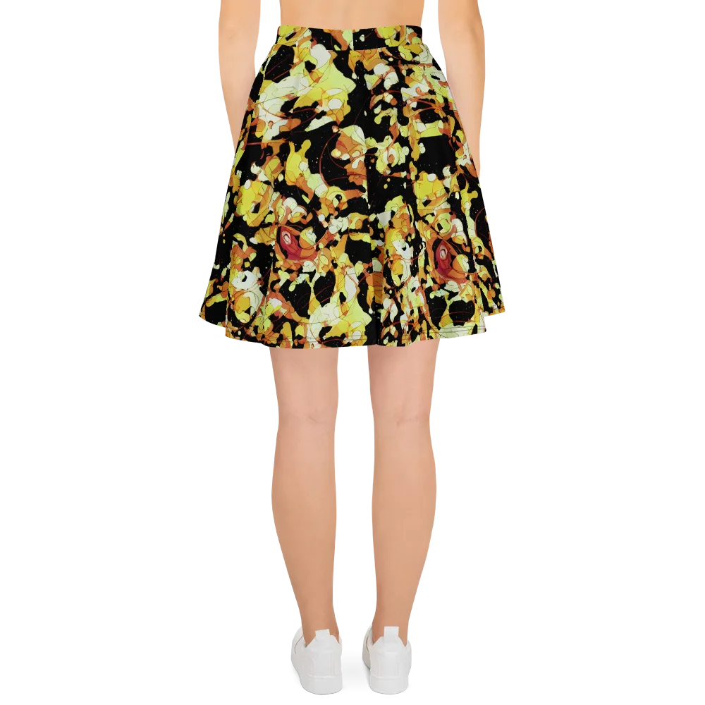 Saffron Orbit on Skater Skirt — Back