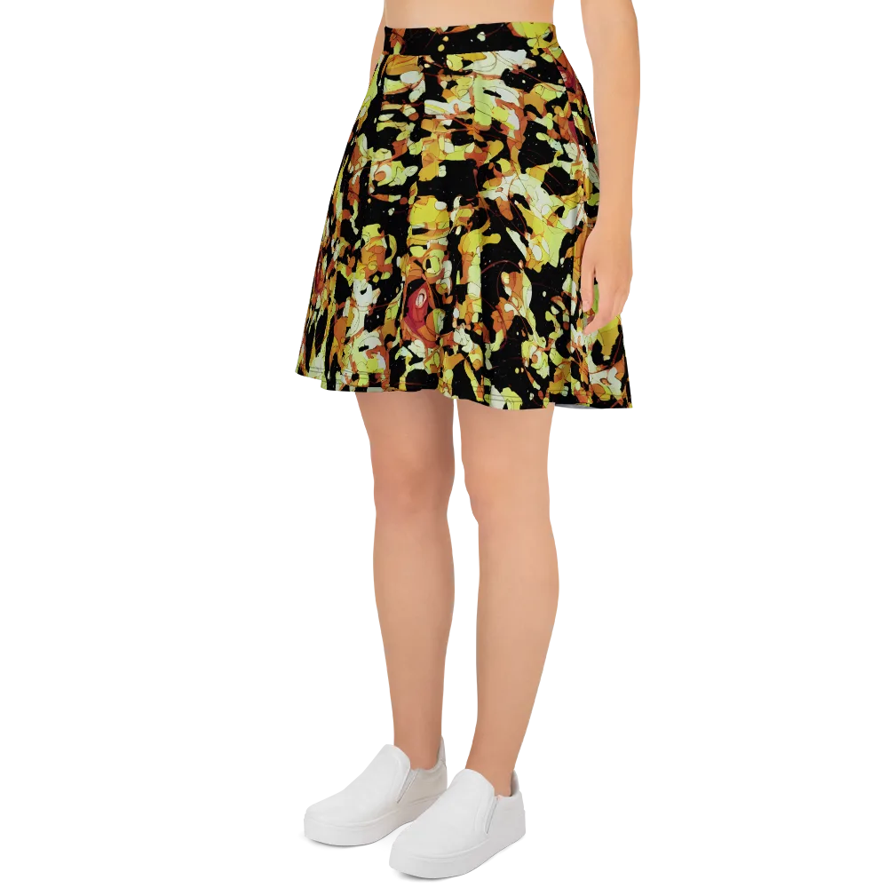 Saffron Orbit on Skater Skirt — Left