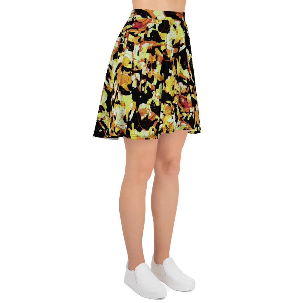 Saffron Orbit on Skater Skirt — Right