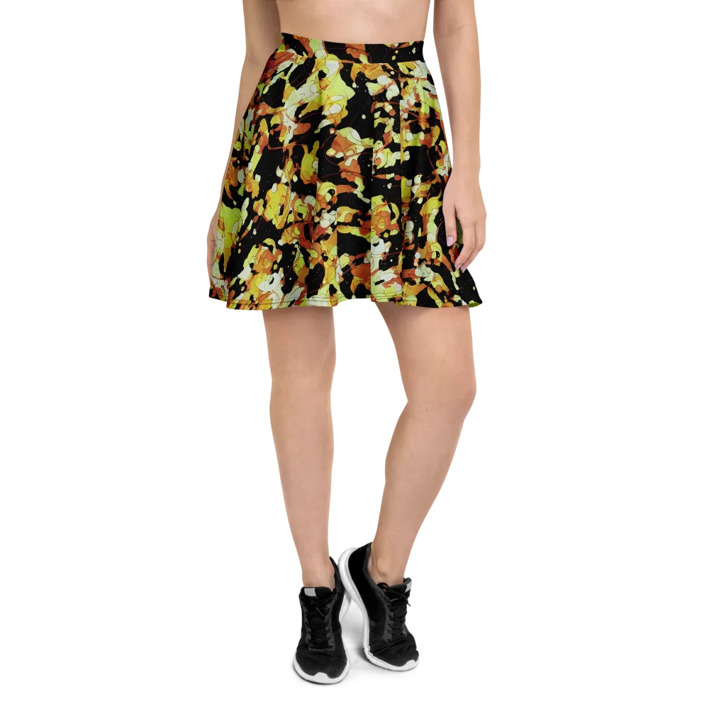 Saffron Orbit on Skater Skirt — Front