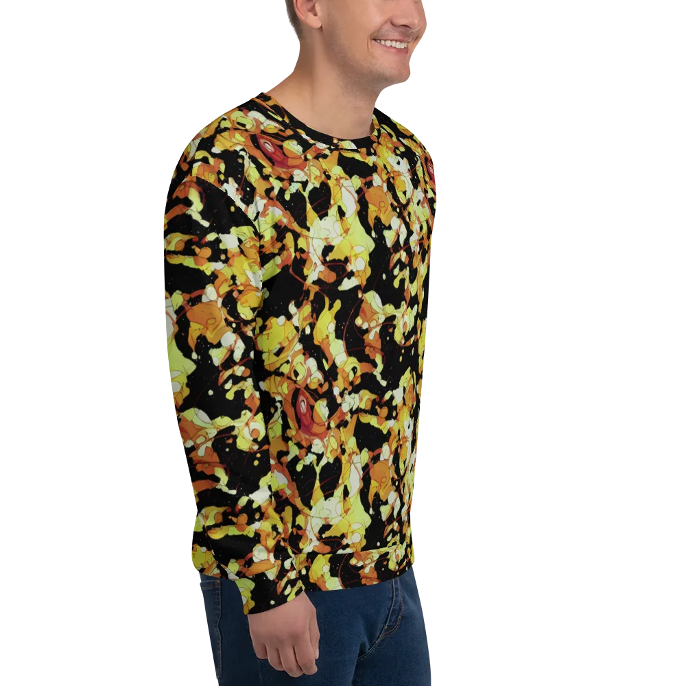 Saffron Orbit on Sweatshirt — Right Front