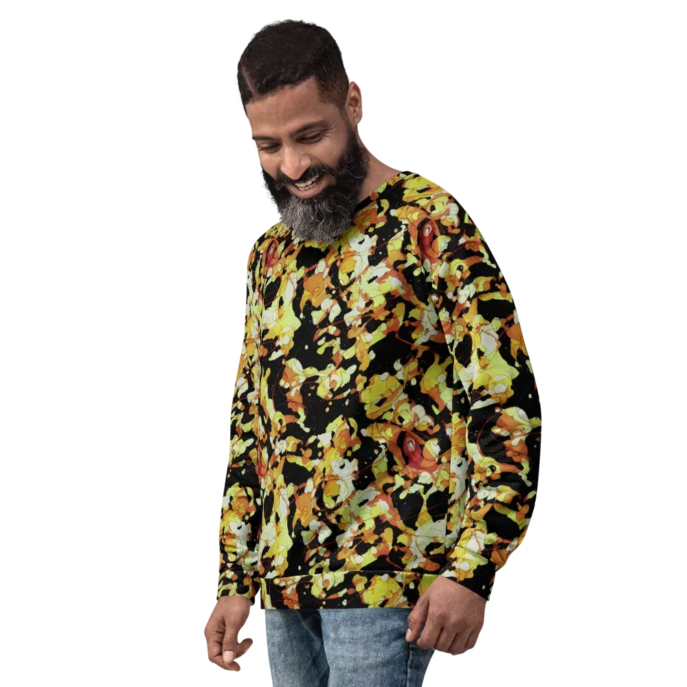 Saffron Orbit on Sweatshirt — Left Front