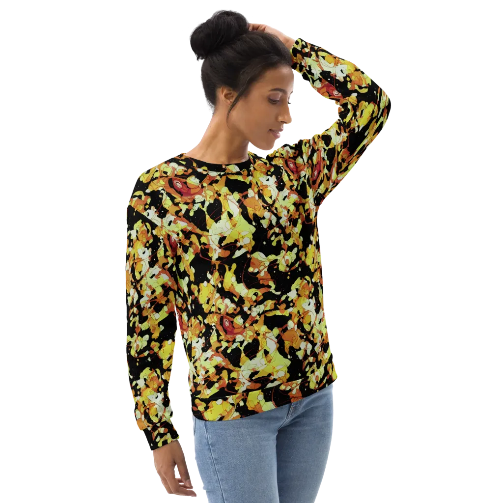 Saffron Orbit on Sweatshirt — Right Front