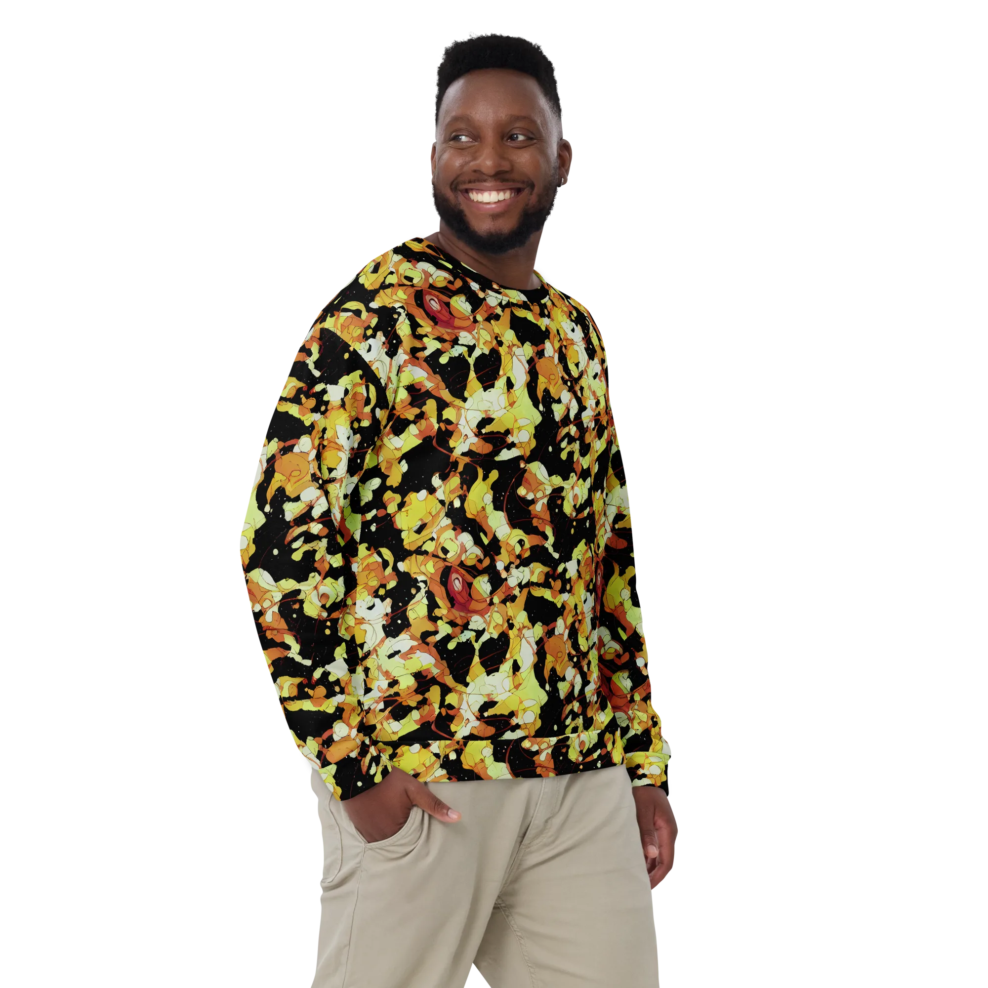 Saffron Orbit on Sweatshirt — Front