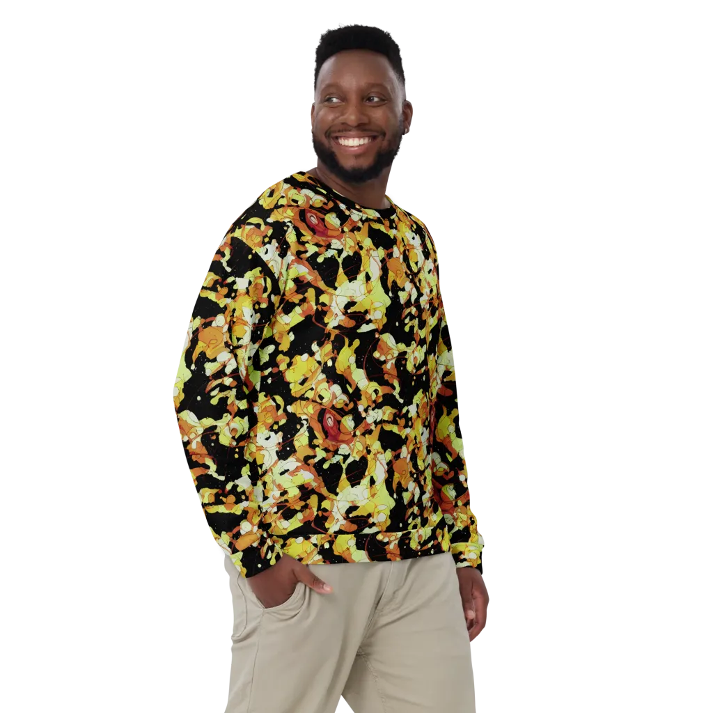 Saffron Orbit on Sweatshirt — Front