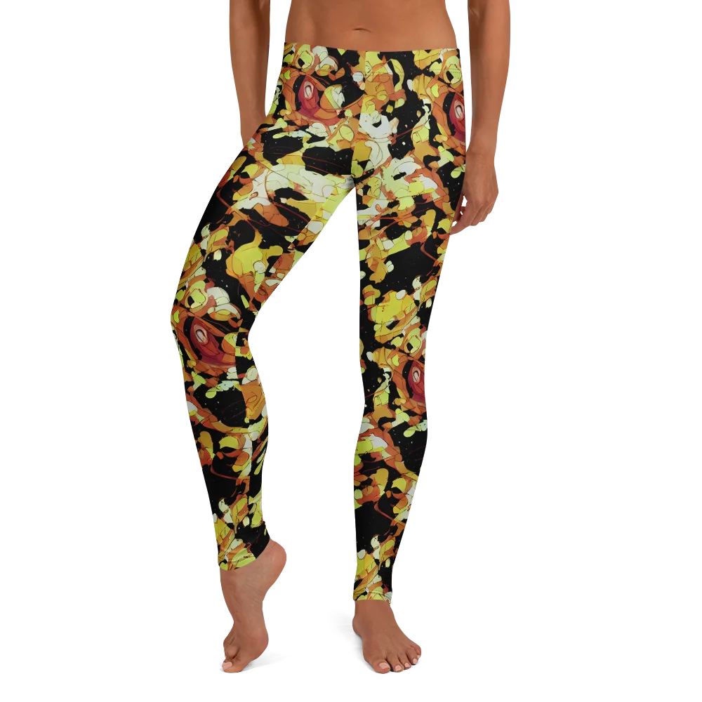 Saffron Orbit on Leggings — Front