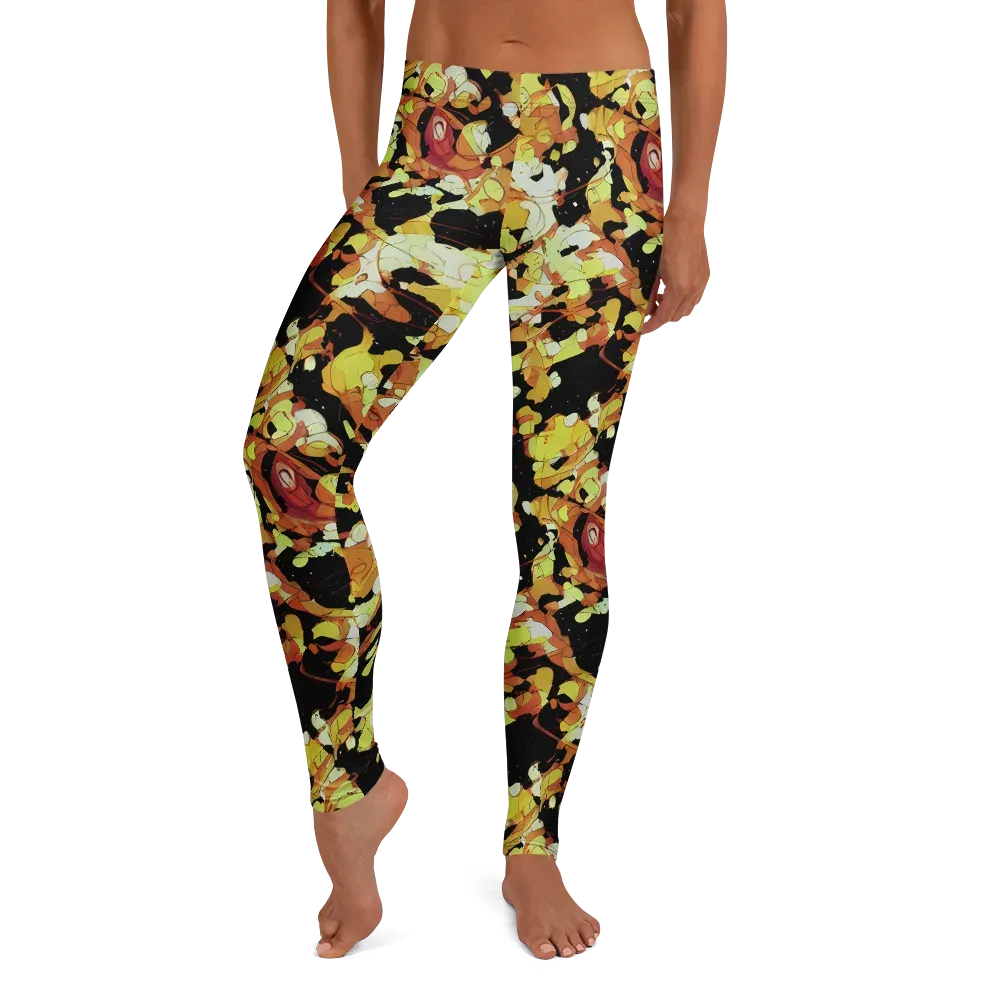 Saffron Orbit on Leggings — Front