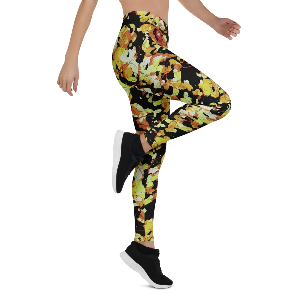 Saffron Orbit on Leggings — Right