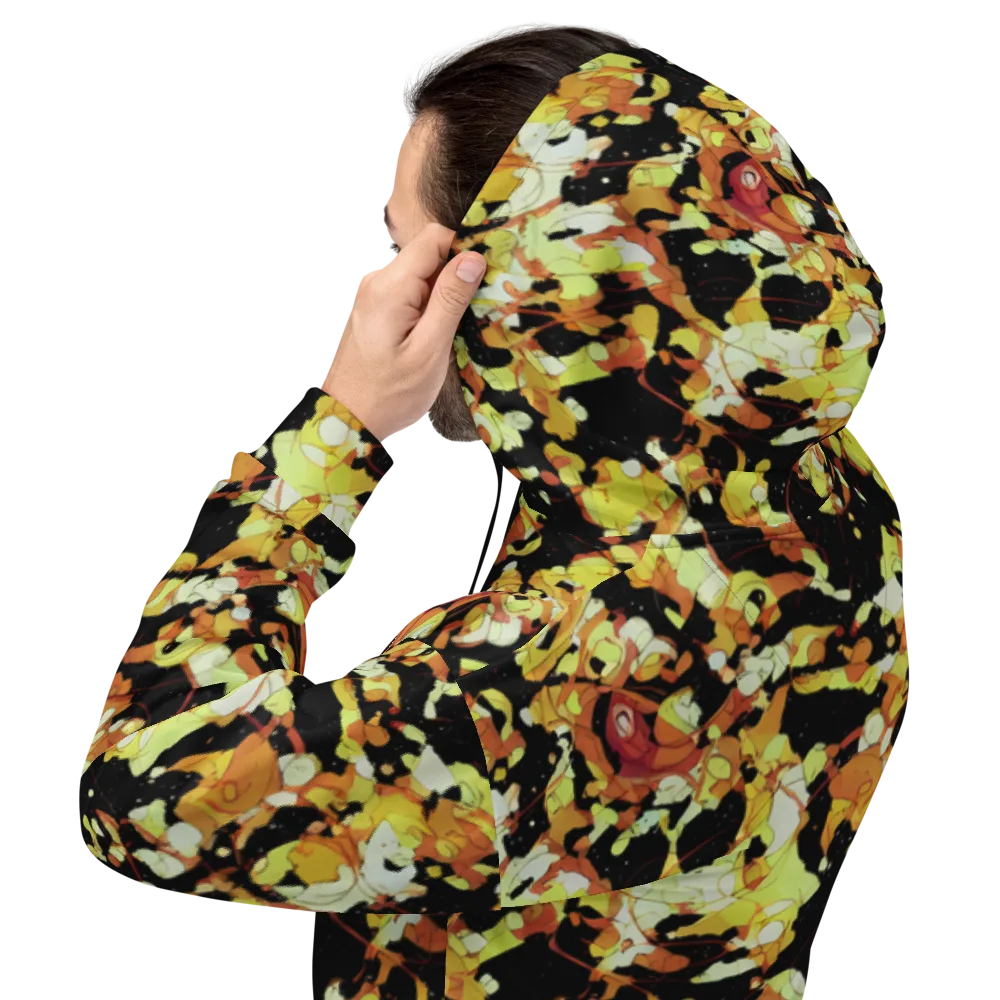 Saffron Orbit on Hoodie — Back