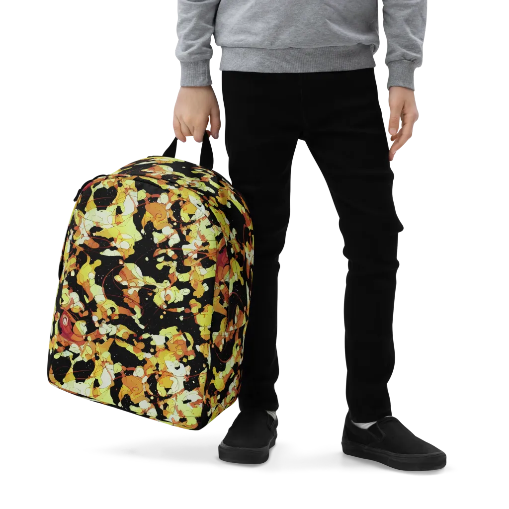 Saffron Orbit on Minimalist Backpack — Zoomed-in