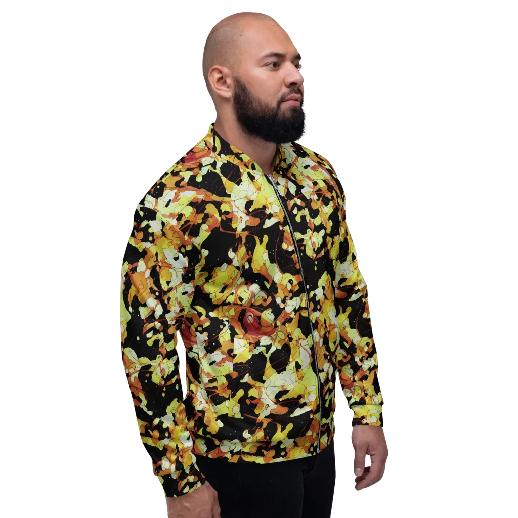 Saffron Orbit on Bomber Jacket — Right