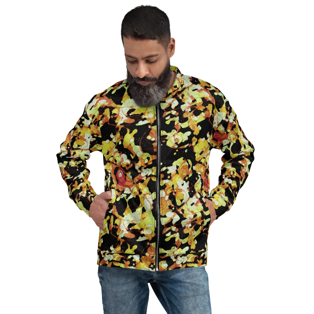 Saffron Orbit on Bomber Jacket — Front