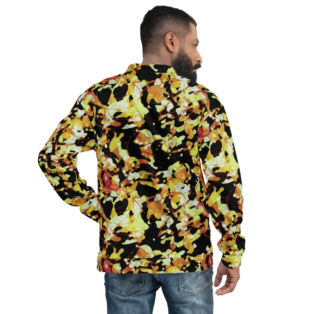 Saffron Orbit on Bomber Jacket — Back
