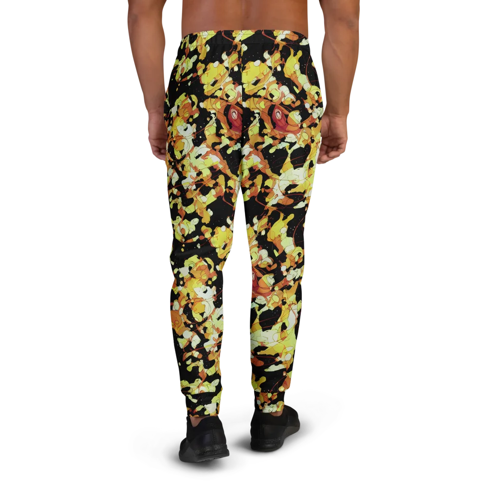 Saffron Orbit on Men's Joggers — Back