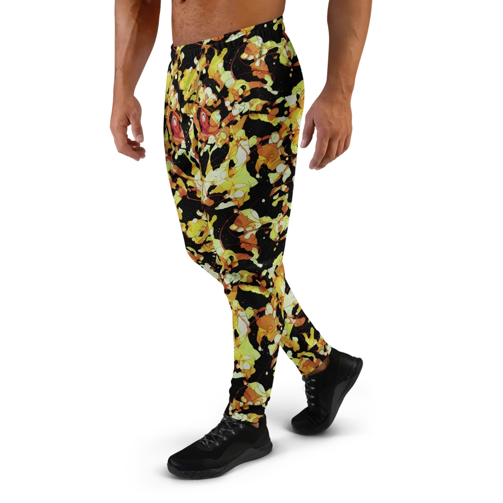 Saffron Orbit on Men's Joggers — Left
