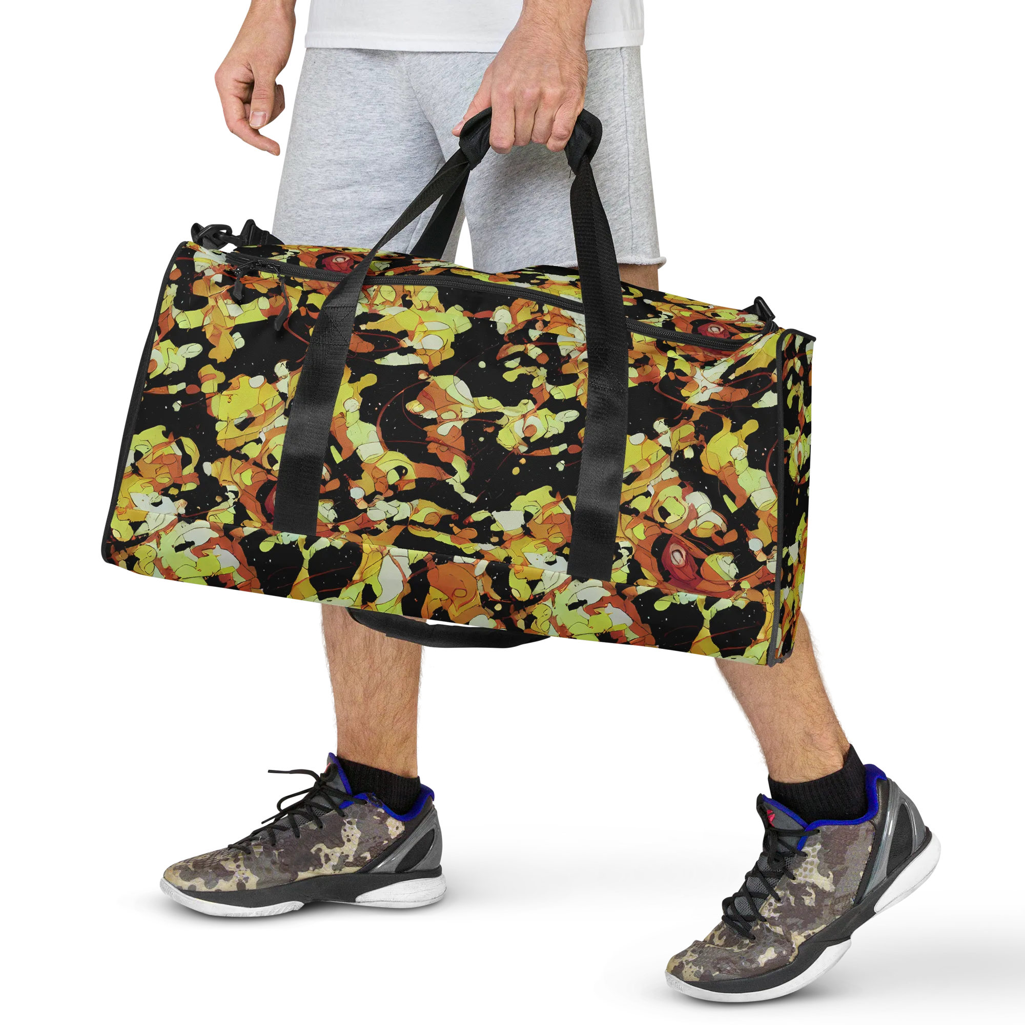 Saffron Orbit on Duffle Bag — Front