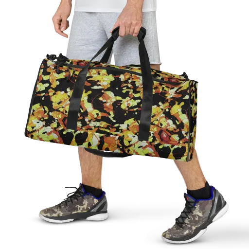Saffron Orbit on a Duffle Bag