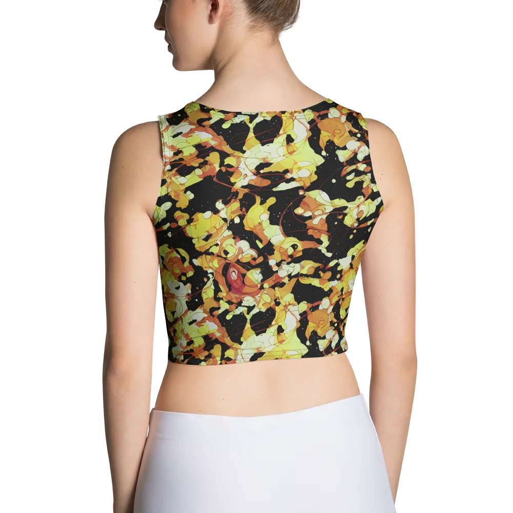 Saffron Orbit on Crop Top — Back