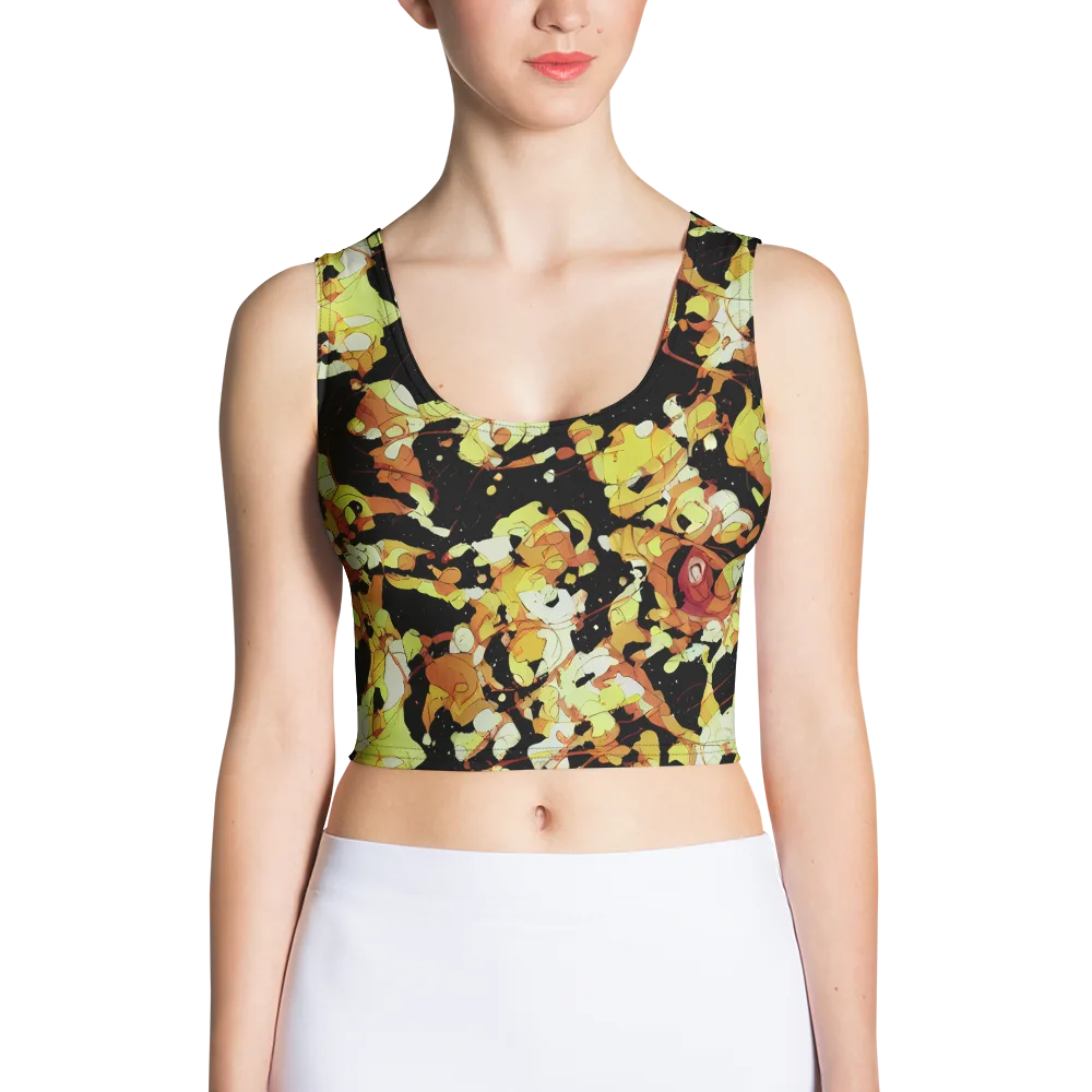 Saffron Orbit on Crop Top — Front