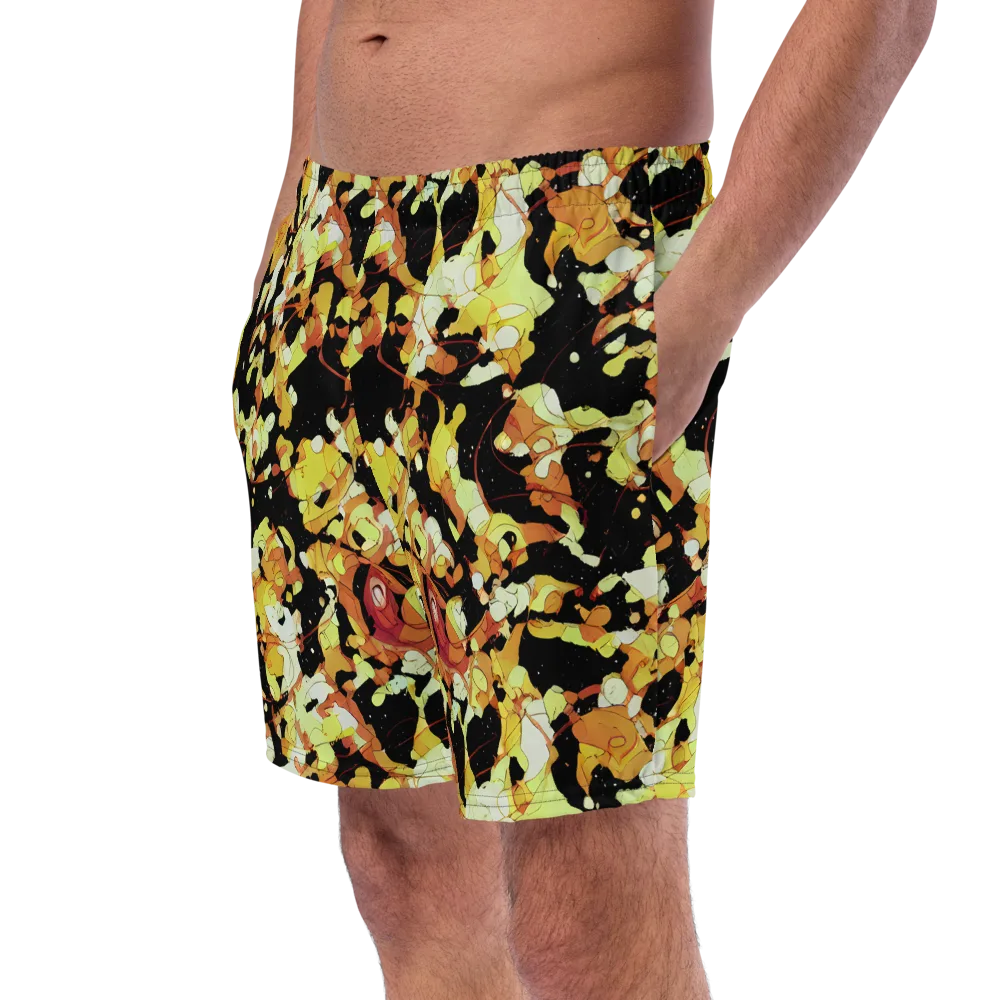 Saffron Orbit on Swim Trunks — Left Front