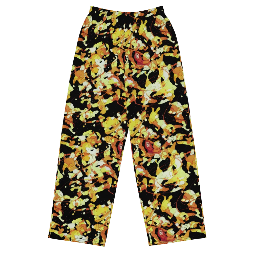 Saffron Orbit on Wide-Leg Pants — Front