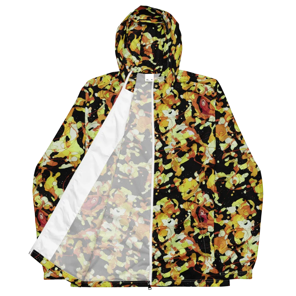 Saffron Orbit on Men's Windbreaker — Front