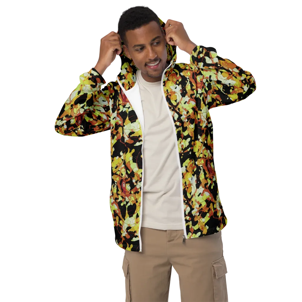 Saffron Orbit on Men's Windbreaker — Front