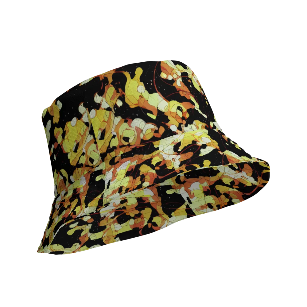 Saffron Orbit on Reversible Bucket Hat — Product details Outside