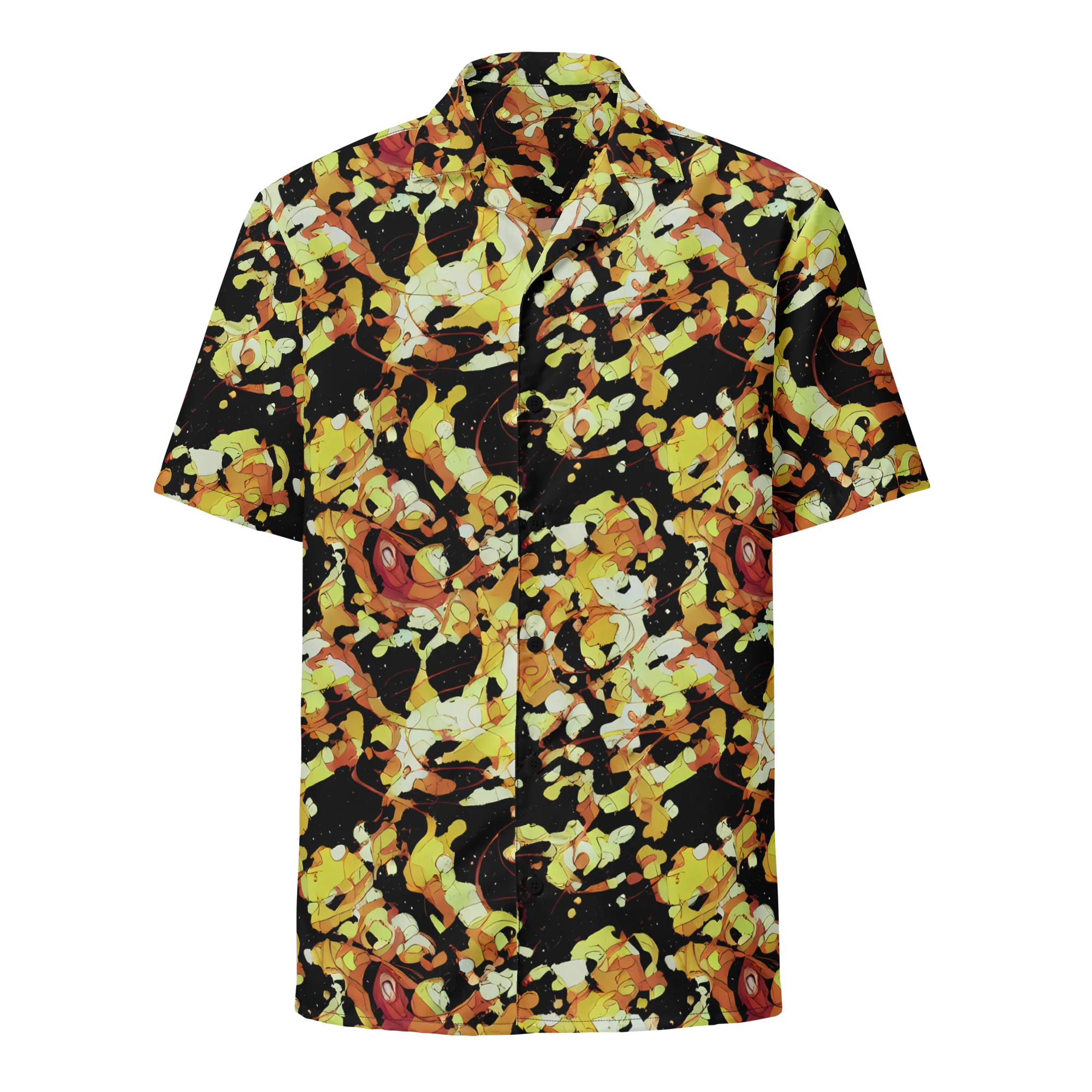 Saffron Orbit on Button Shirt — Front
