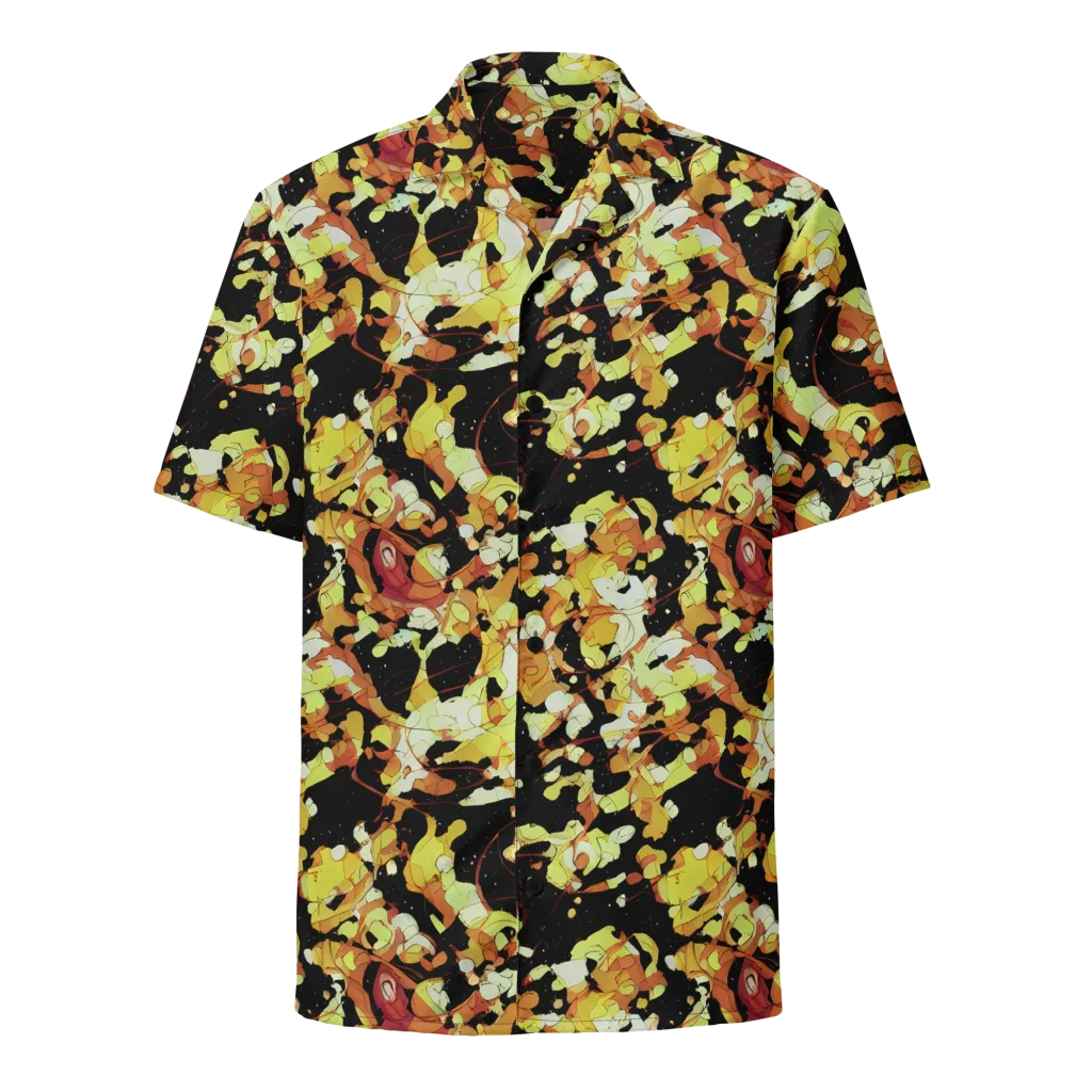 Saffron Orbit on Button Shirt — Front