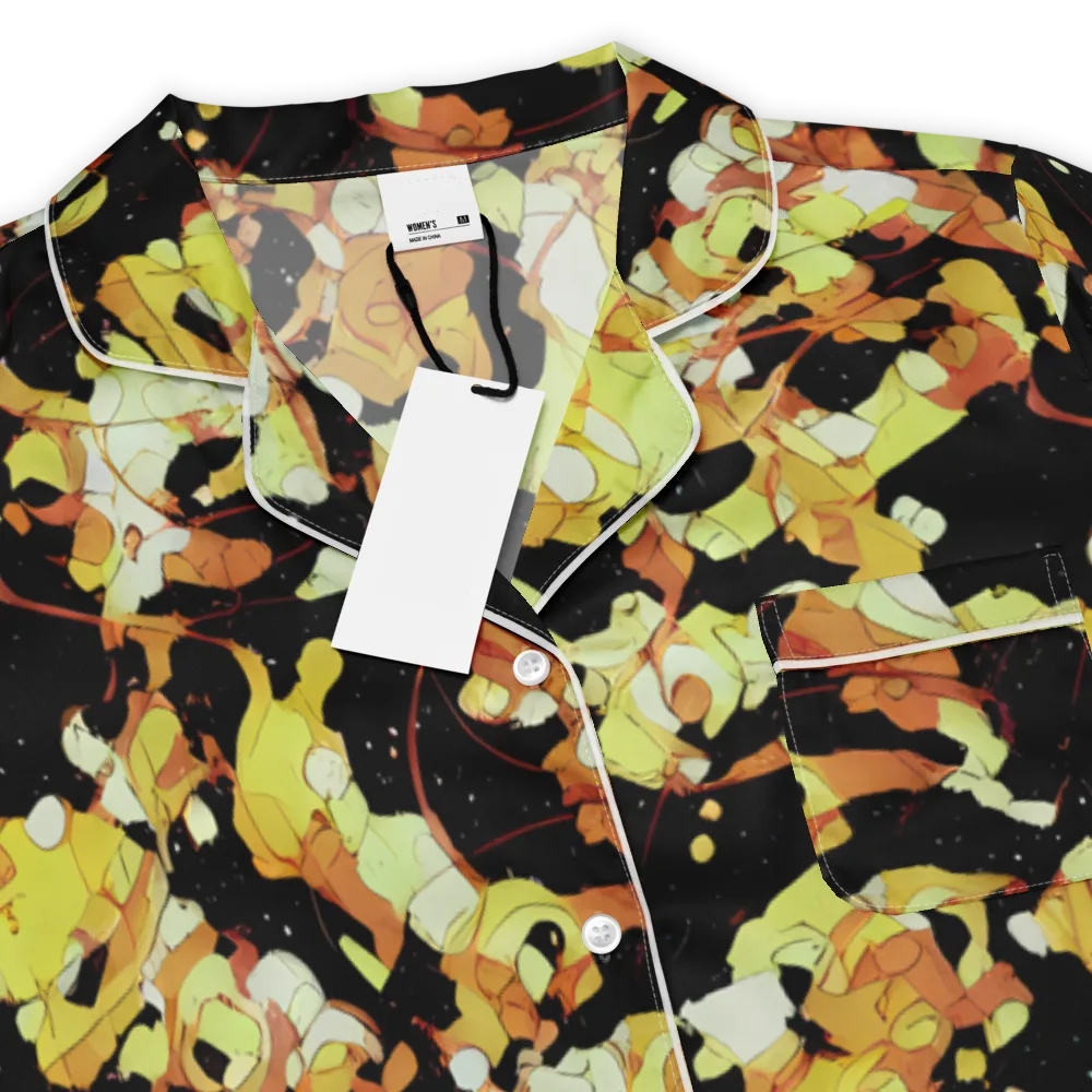 Saffron Orbit on Women's Short Sleeve Pajama Top — Product details
