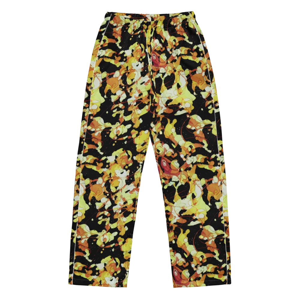 Saffron Orbit on Women's Pajama Pants — Front