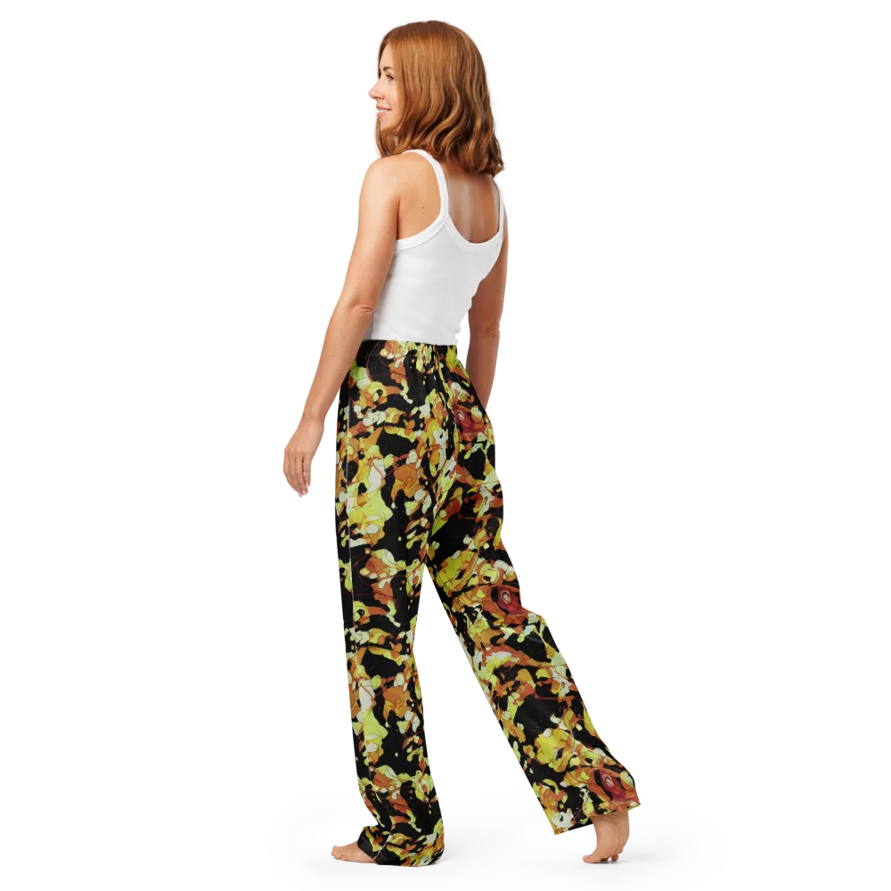 Saffron Orbit on Women's Pajama Pants — Back