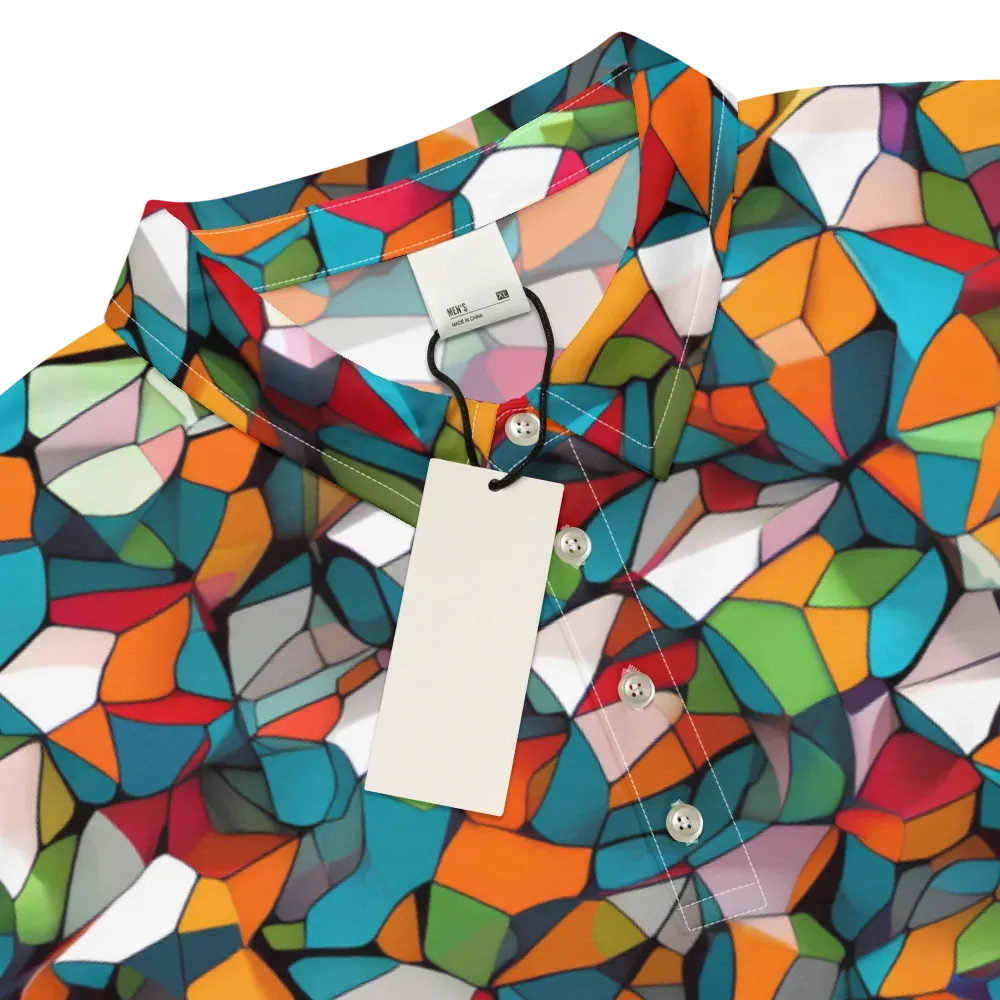 Chromatic Mosaic on Men's Slim Fit Polo Shirt — Product details