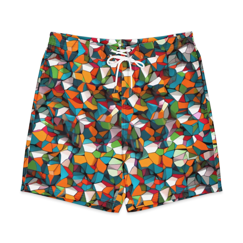 Chromatic Mosaic on Men's Board Shorts — Front