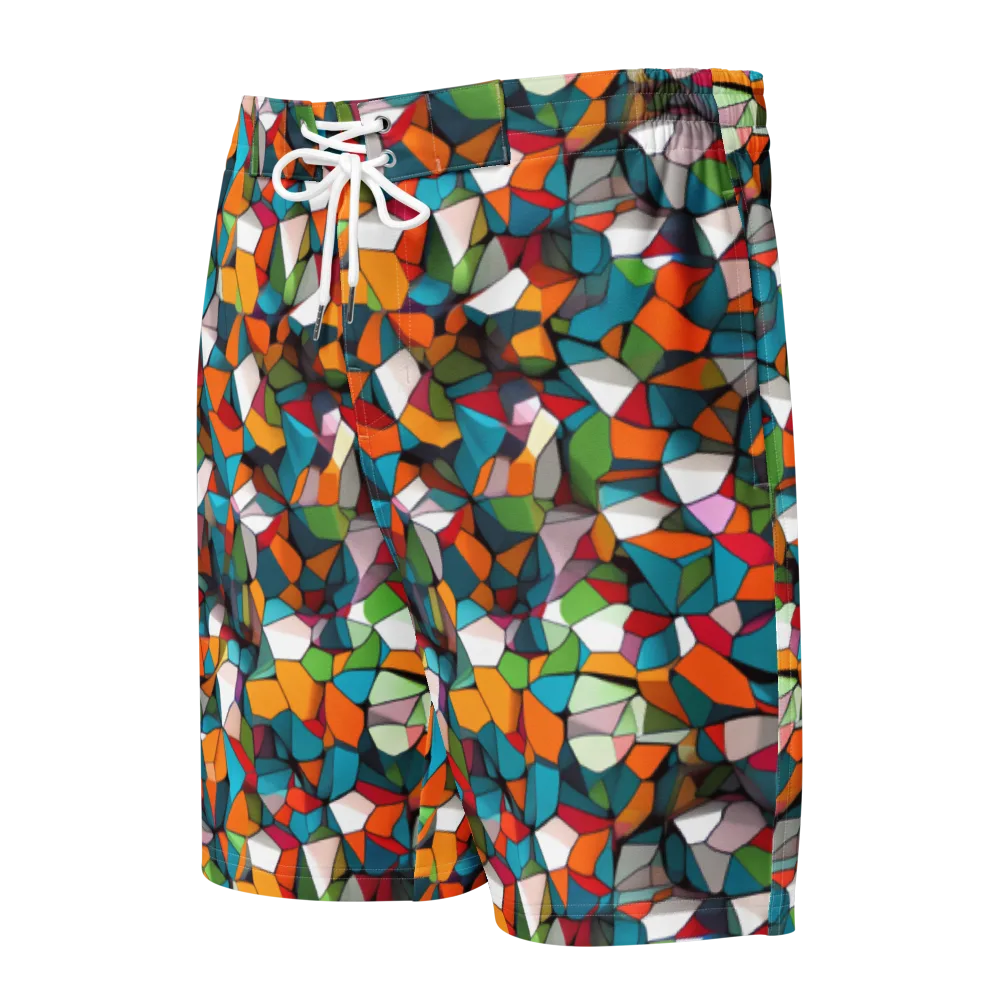 Chromatic Mosaic on Men's Board Shorts — Front
