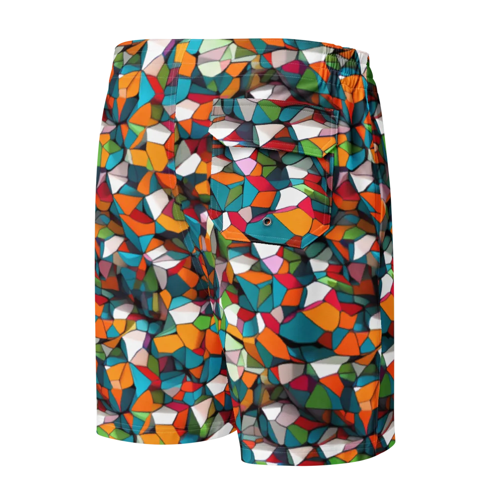Chromatic Mosaic on Men's Board Shorts — Back