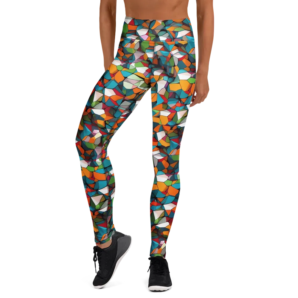 Chromatic Mosaic on Yoga Leggings — Front