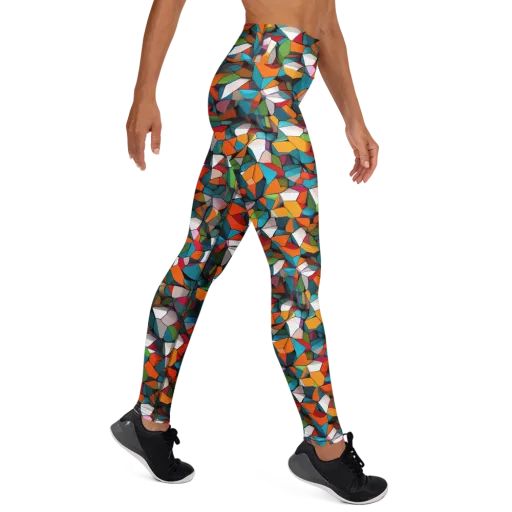 Chromatic Mosaic on a Yoga Leggings