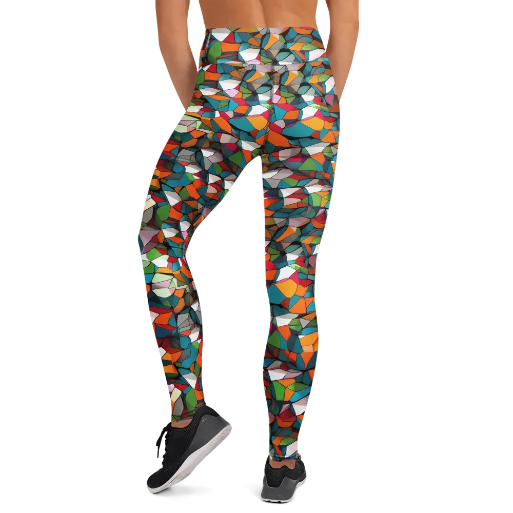 Chromatic Mosaic on Yoga Leggings — Back