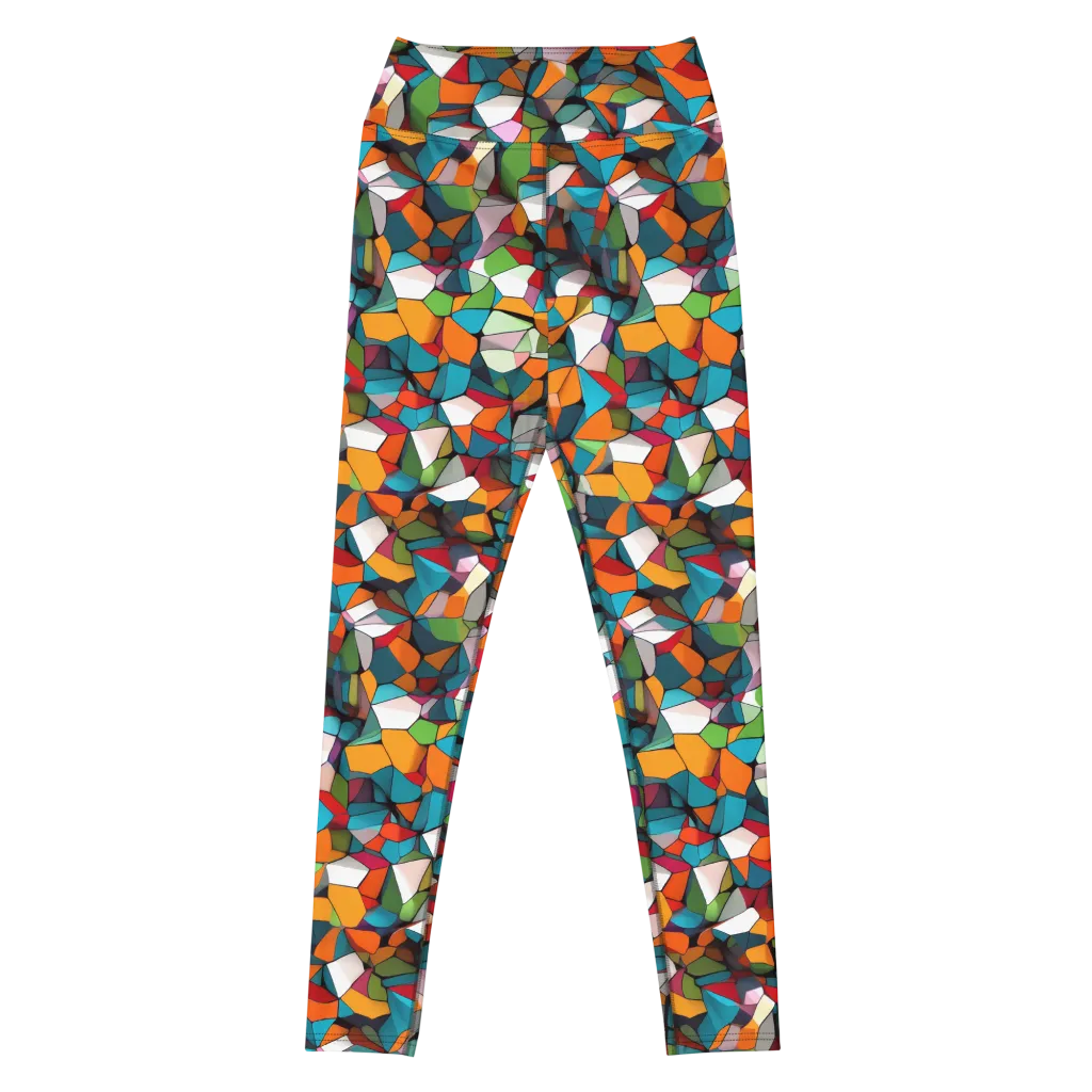 Chromatic Mosaic on Yoga Leggings — Front