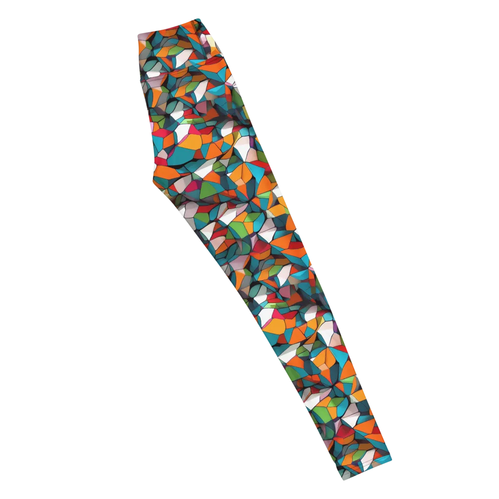 Chromatic Mosaic on Yoga Leggings — Right
