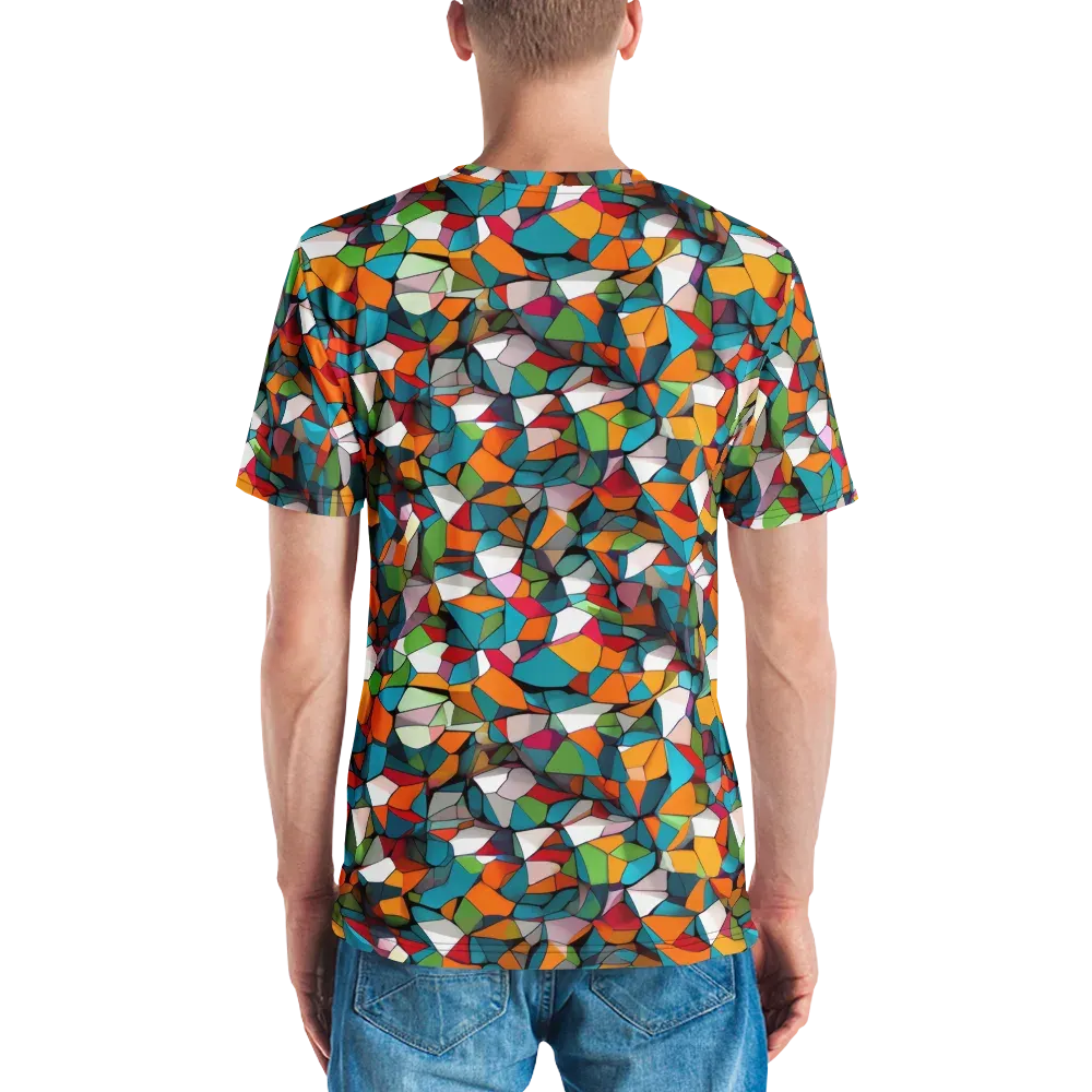 Chromatic Mosaic on Men's Crew Neck T-Shirt — Back