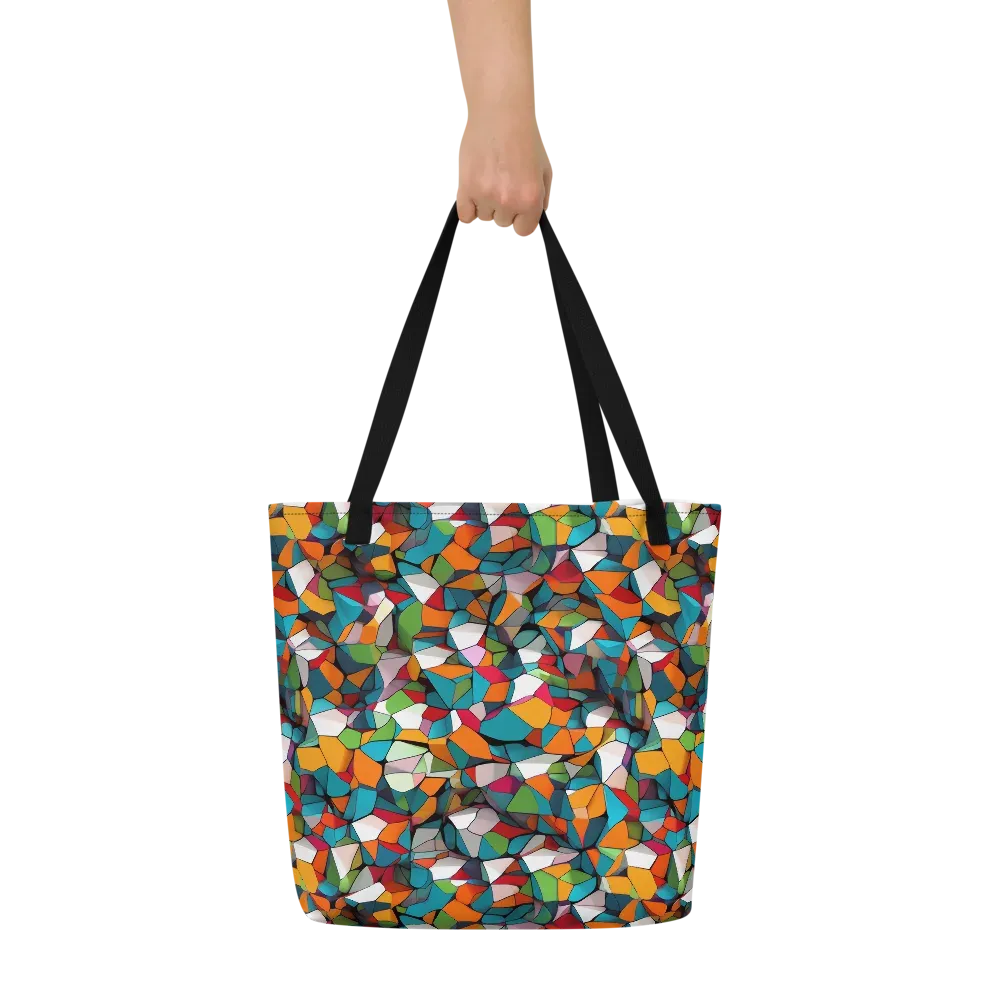 Chromatic Mosaic on Large Tote Bag W/ Pocket — Front