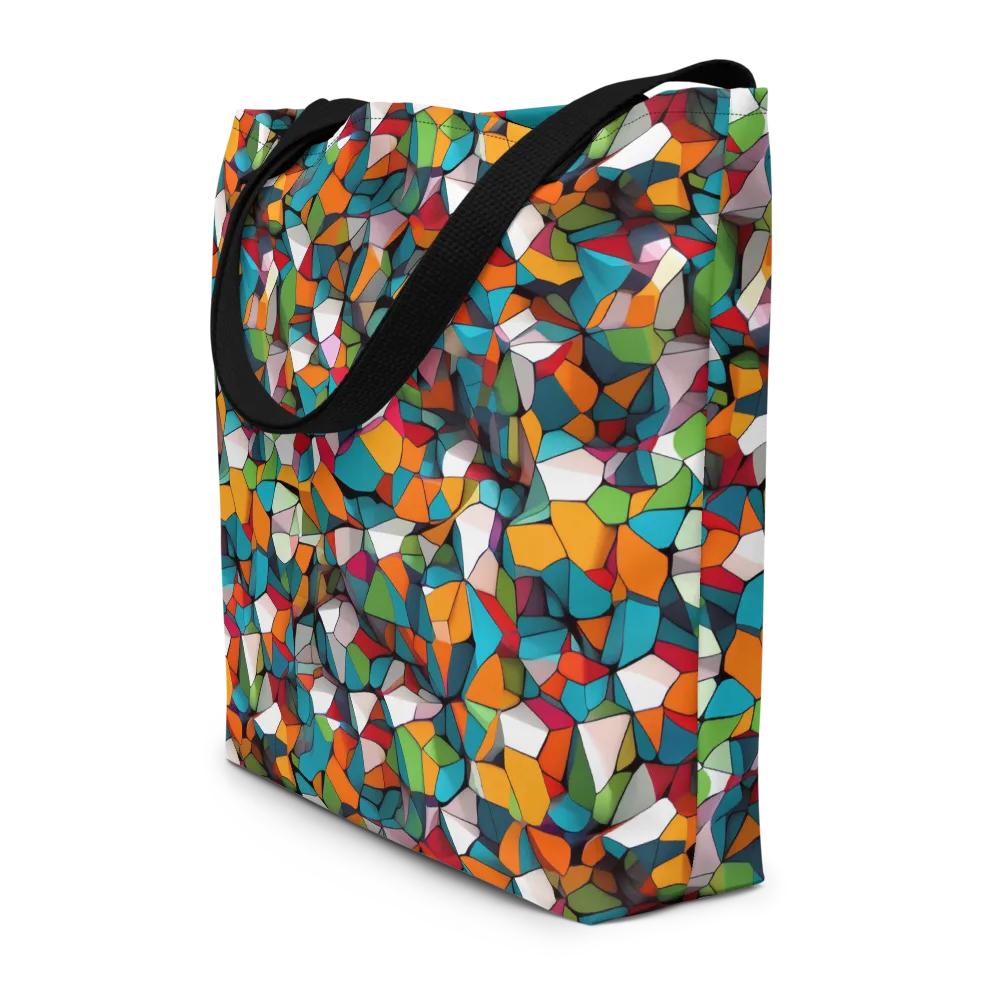 Chromatic Mosaic on Large Tote Bag W/ Pocket — Front