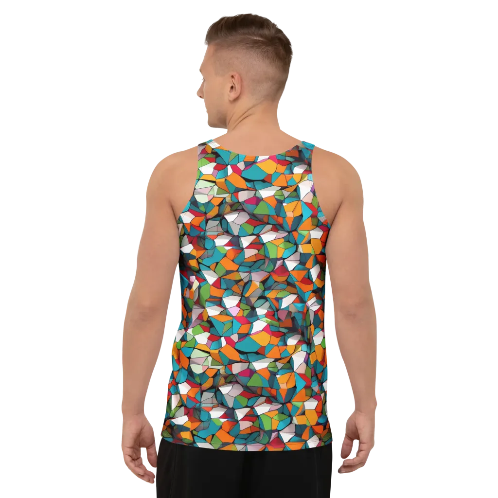 Chromatic Mosaic on Men's Tank Top — Back