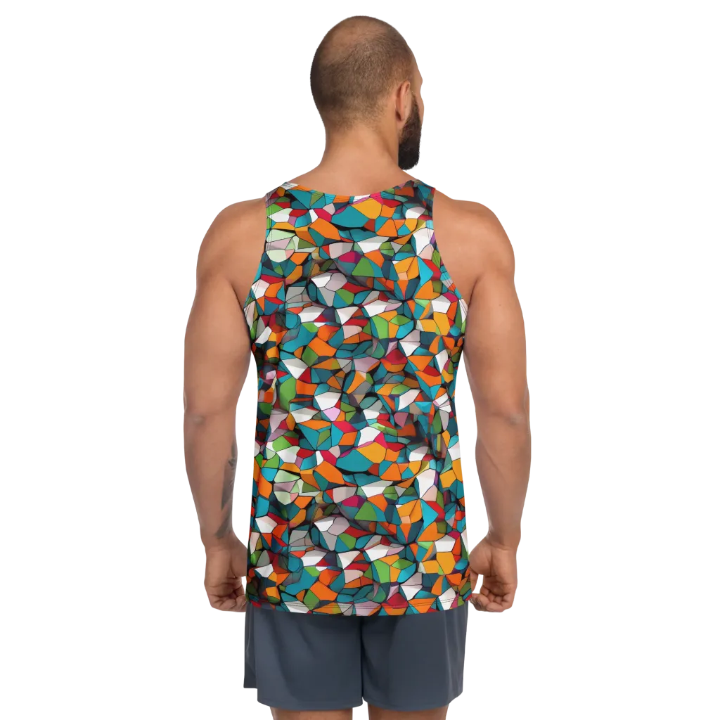 Chromatic Mosaic on Men's Tank Top — Back